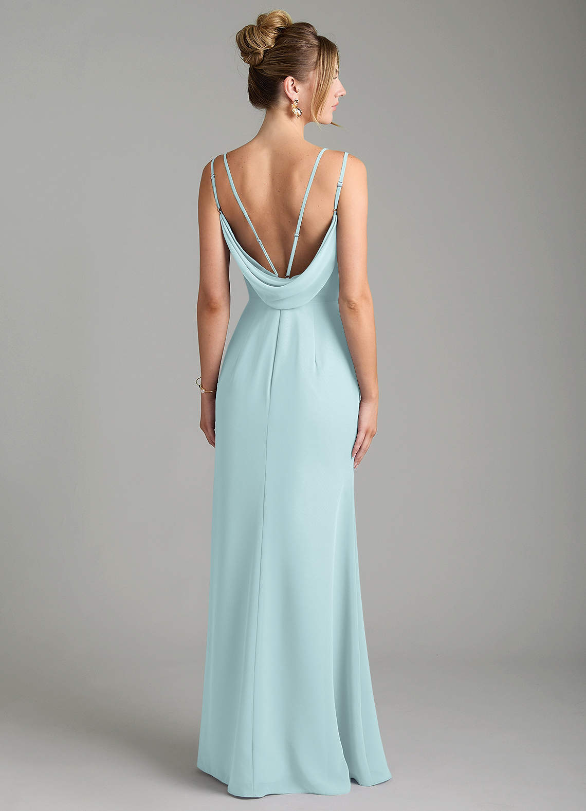 Egypt Sheath Sweetheart Chiffon Bridesmaid Dress in Mist