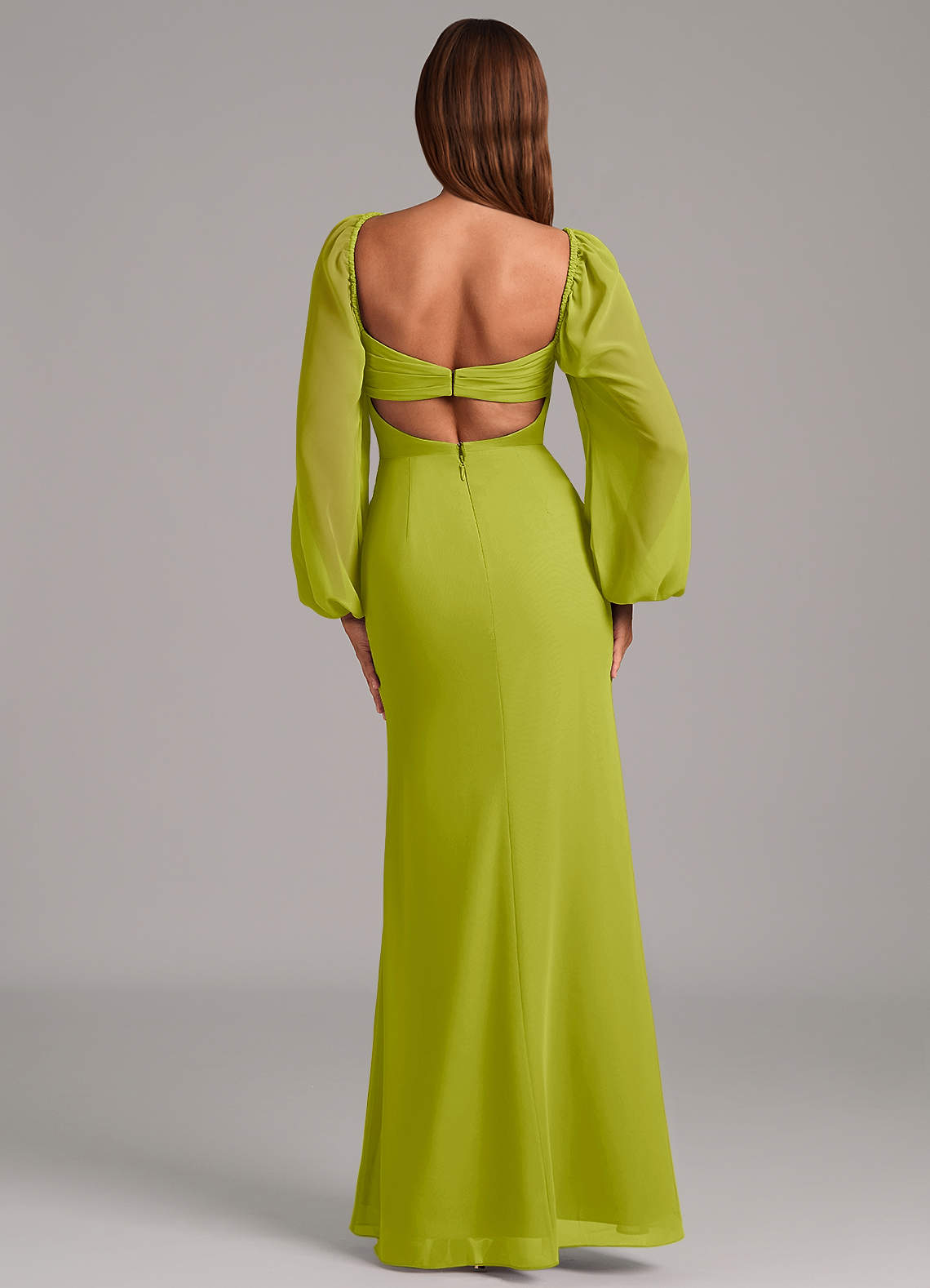 Brixley Mermaid Sweetheart Chiffon Bridesmaid Dress in Lemongrass