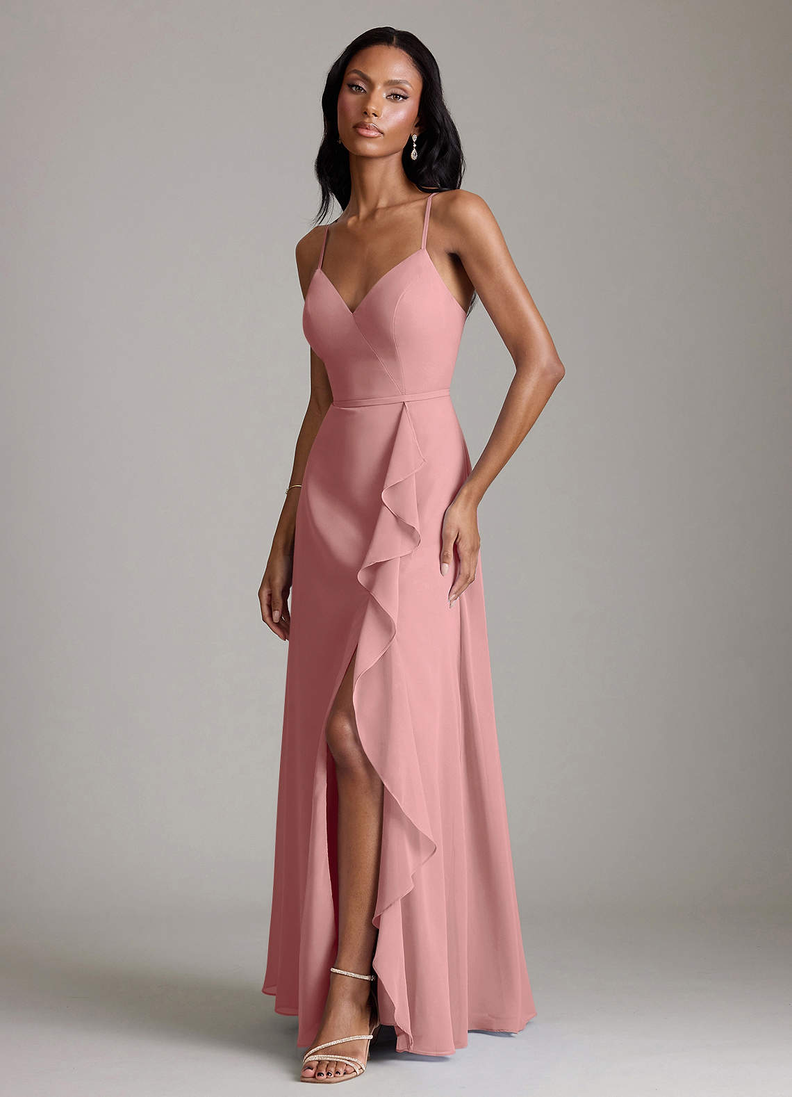 Naeem A-Line V-Neck Chiffon Bridesmaid Dress