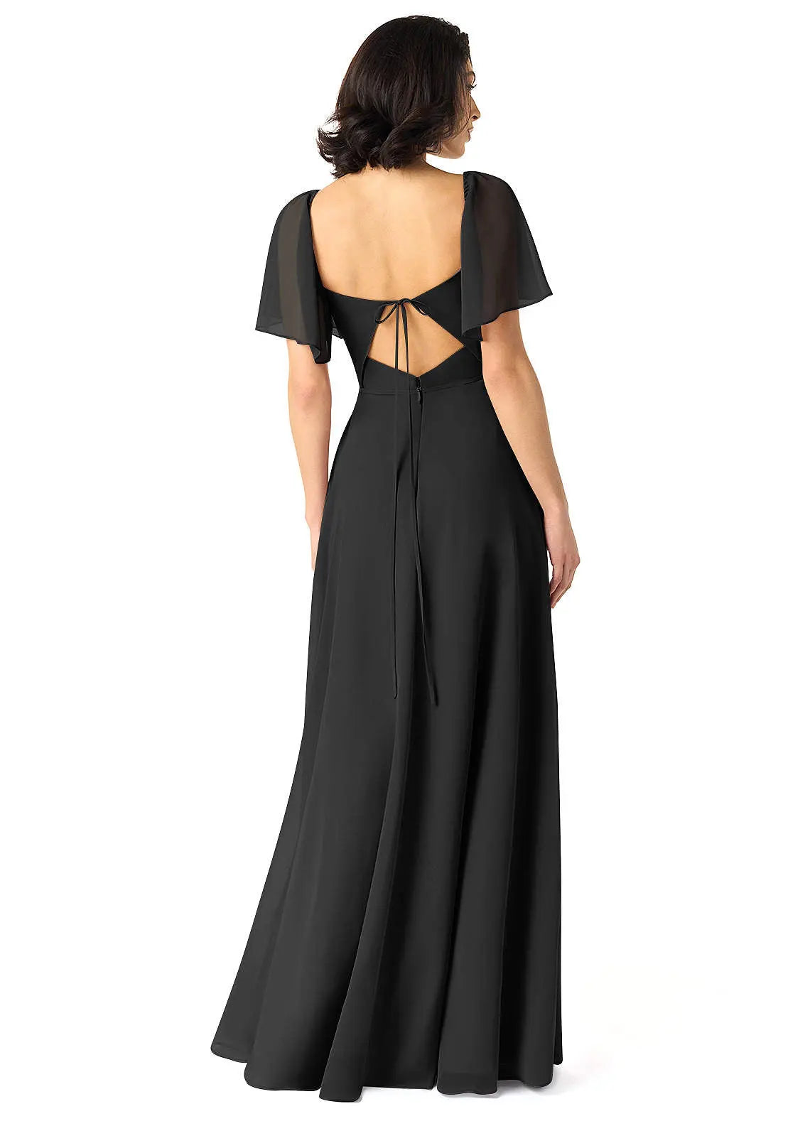 Chloe A-Line Sweetheart Chiffon Bridesmaid Dress in black
