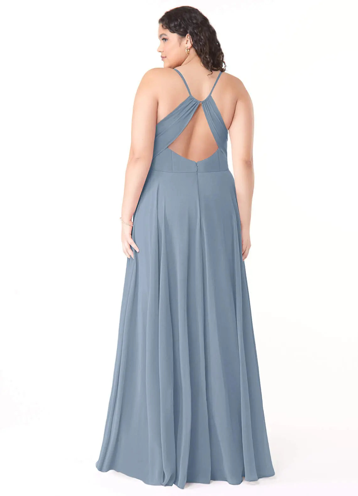Avelina A-Line V-Neck Chiffon Bridesmaid Dress