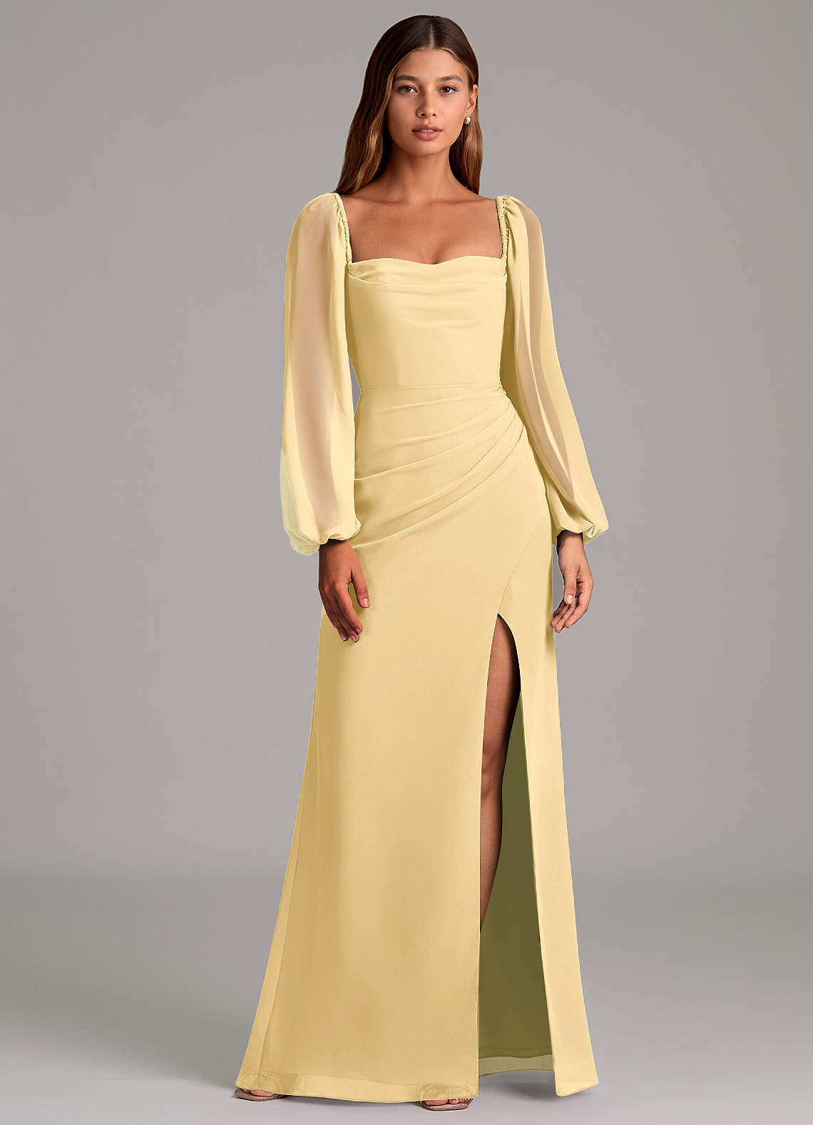 Brixley Mermaid Sweetheart Chiffon Bridesmaid Dress in Butter
