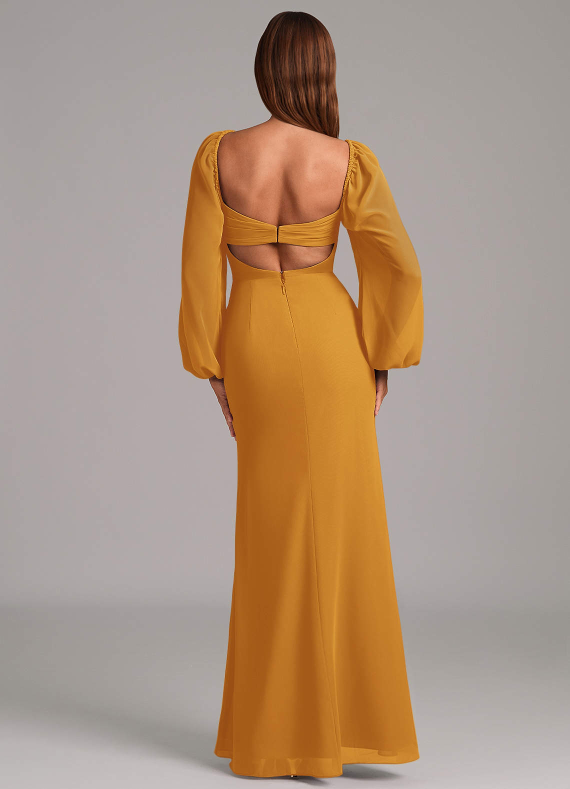 Brixley Mermaid Sweetheart Chiffon Bridesmaid Dress in butterscotch