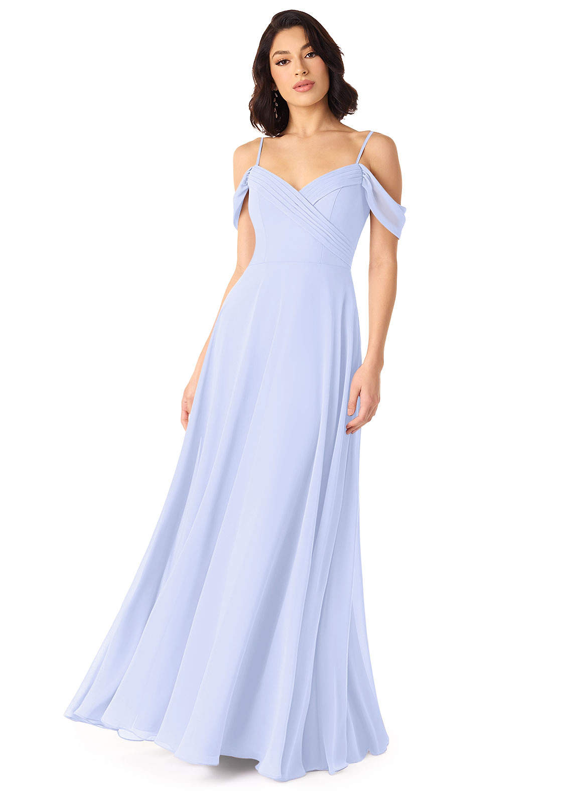 Tancie A-Line Off-the-Shoulder Chiffon Bridesmaid Dress in Lavender