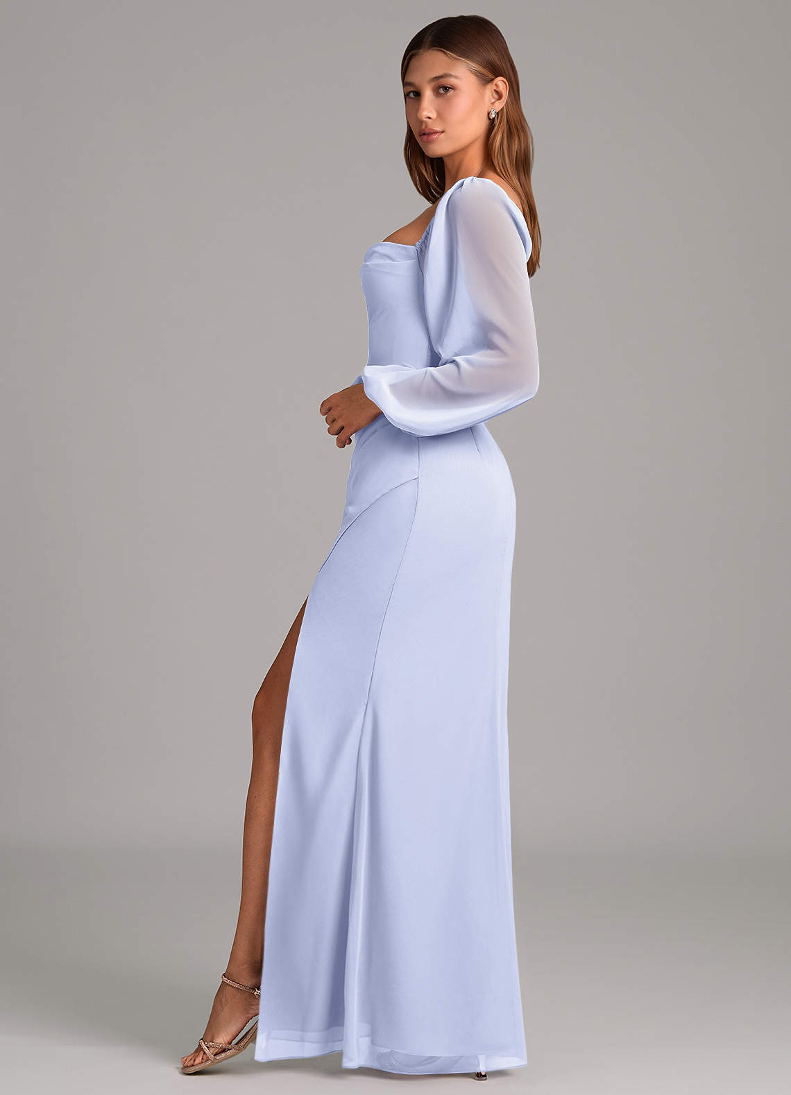 Brixley Mermaid Sweetheart Chiffon Bridesmaid Dress in Lavender