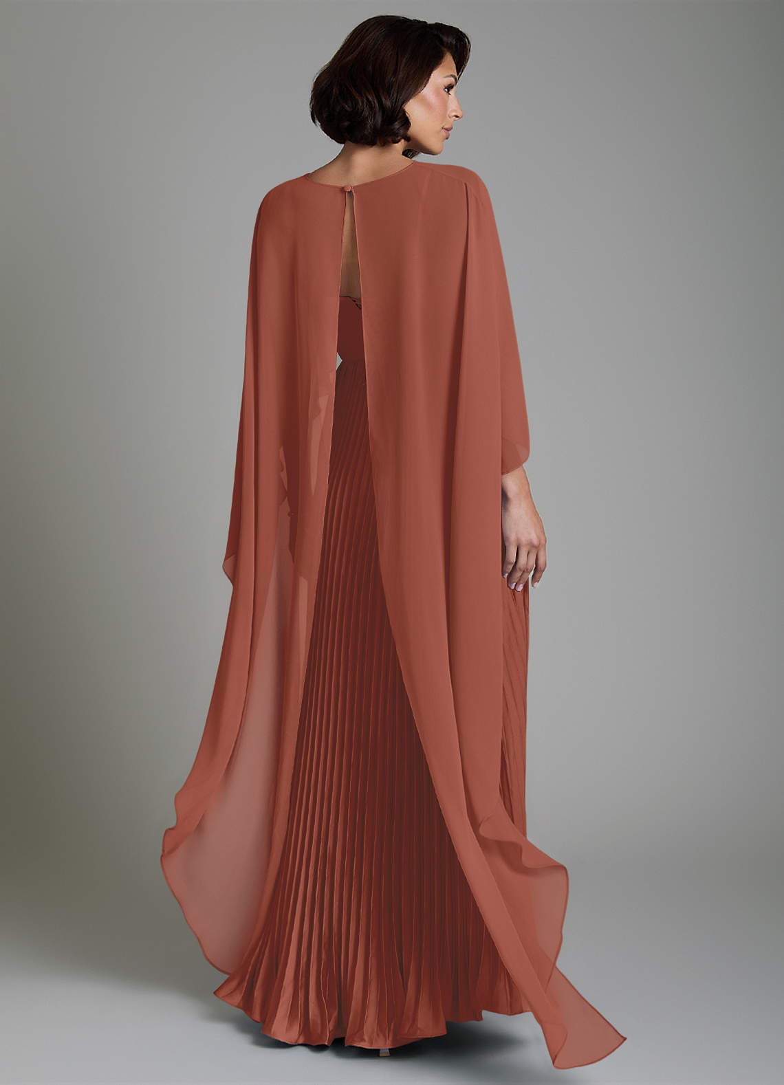 Micah A-Line Sweetheart Stretch Satin and Chiffon Bridesmaid Dress in Auburn