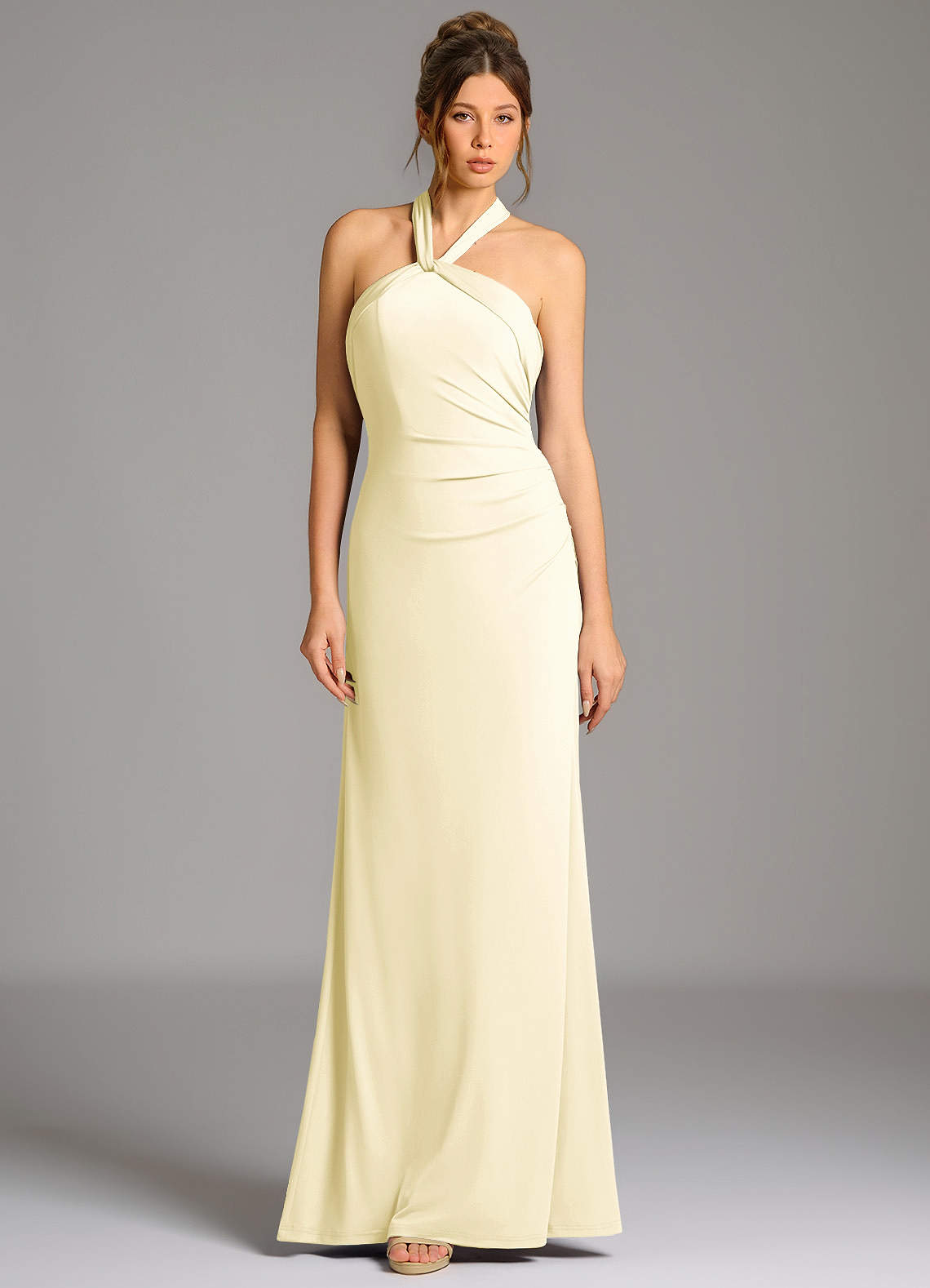 Valentina Mermaid Halter Stretch Jersey Bridesmaid Dress