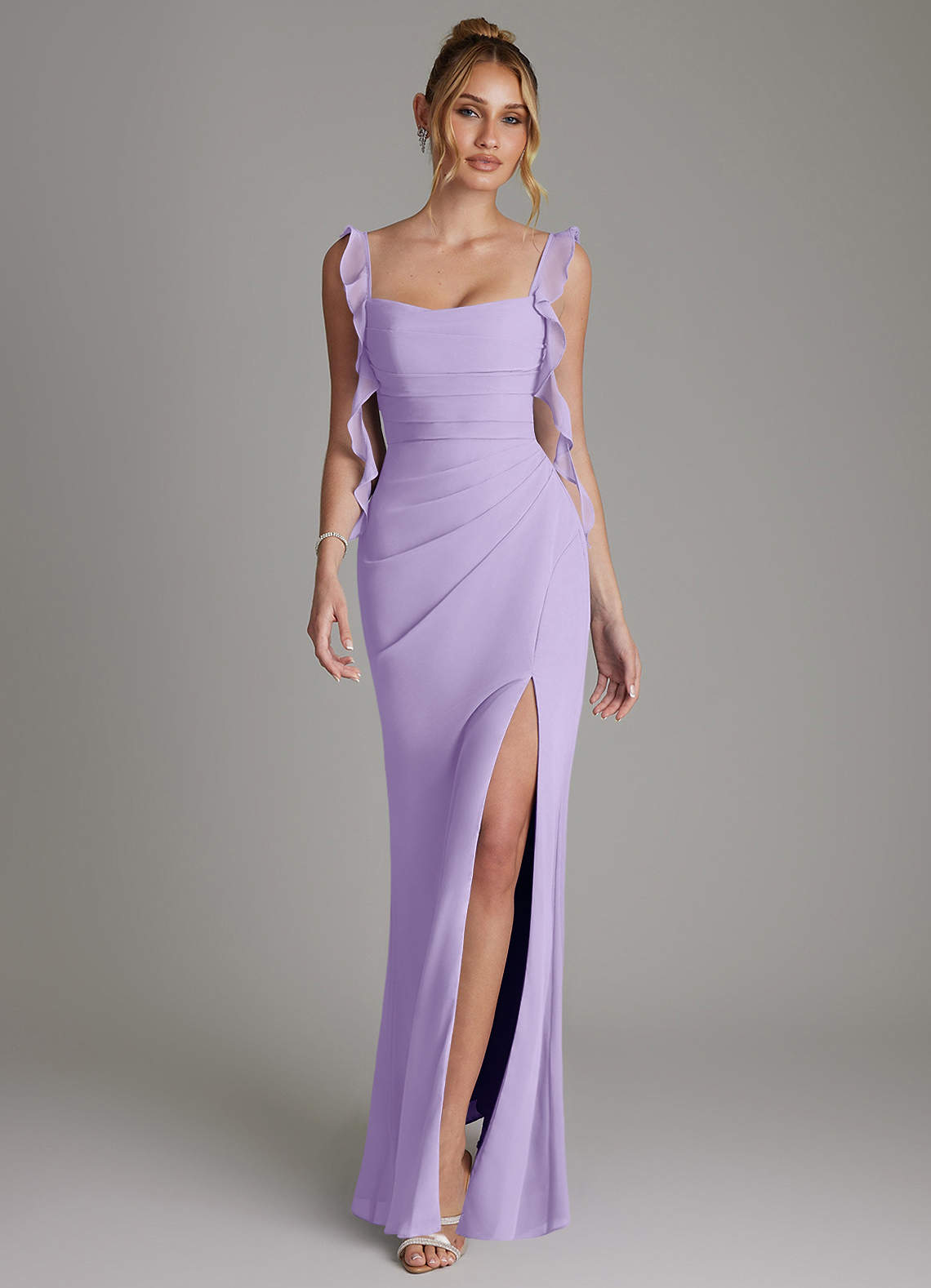 Jessamine Mermaid Sweetheart Chiffon Bridesmaid Dress in Lilac