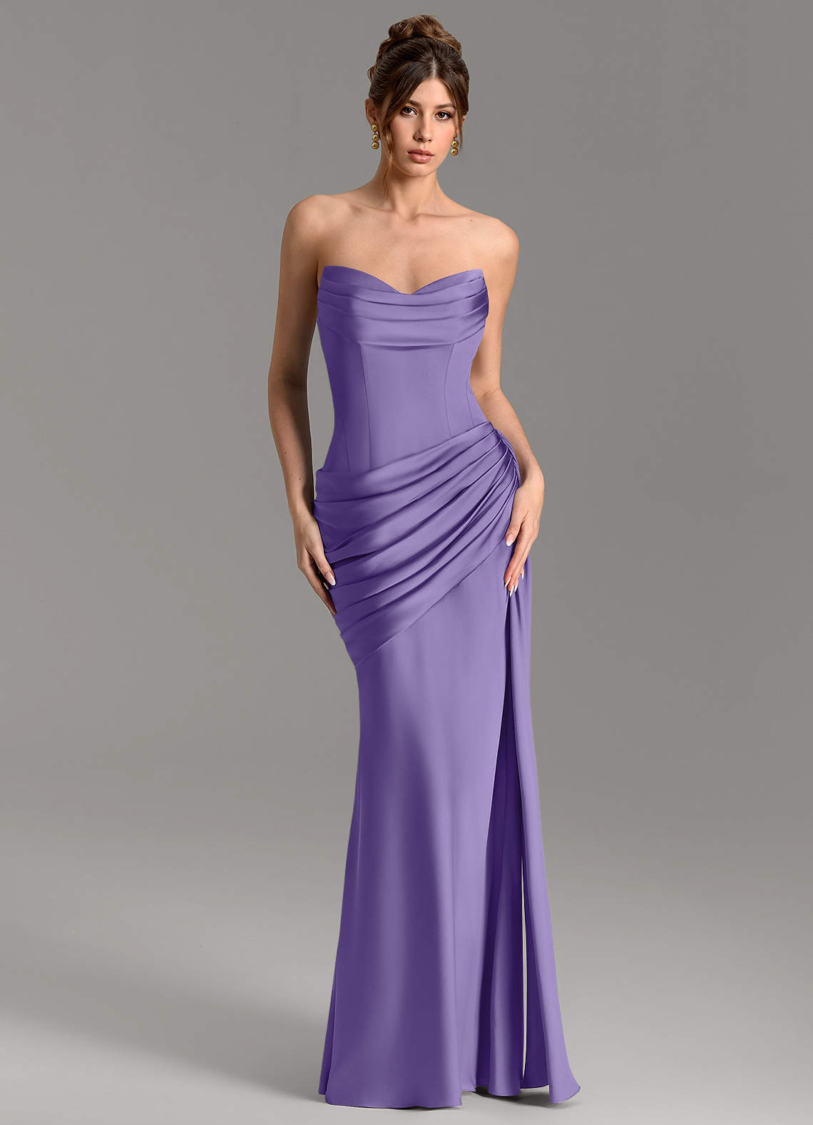 Zorah Mermaid Sweetheart Stretch Satin Bridesmaid Dress in Tahiti
