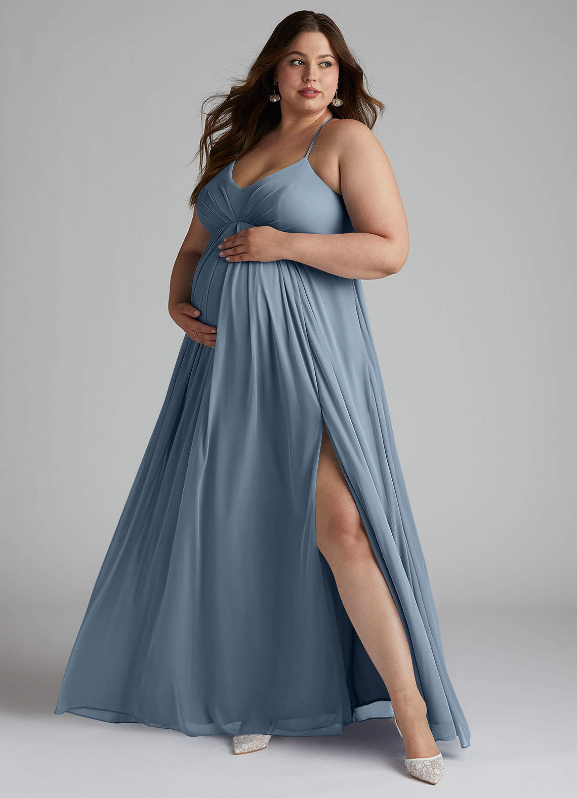 Annabelle A-Line V-Neck Mesh Bridesmaid Dress
