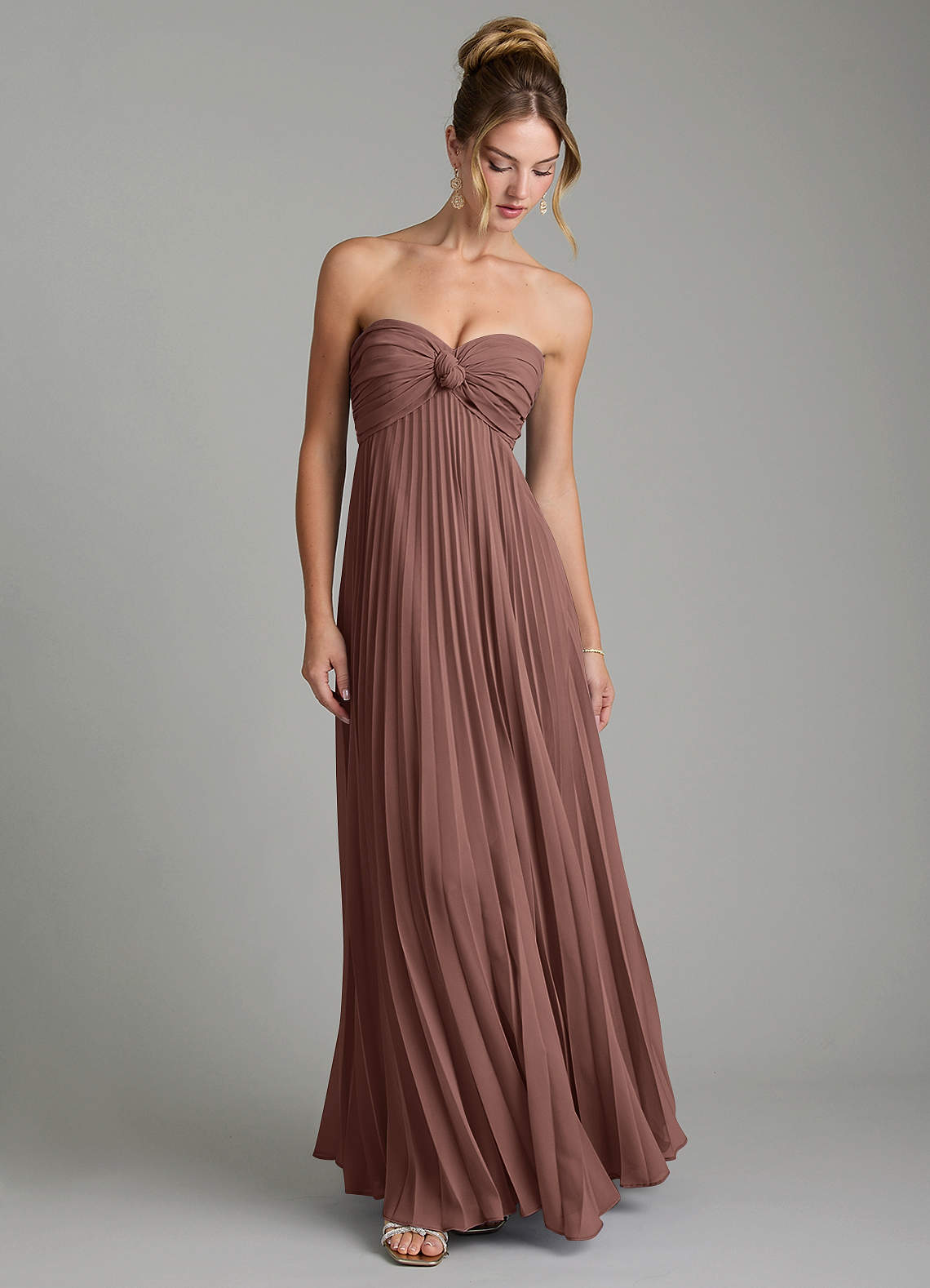 Tempest A-Line Sweetheart Chiffon Bridesmaid Dress in Espresso