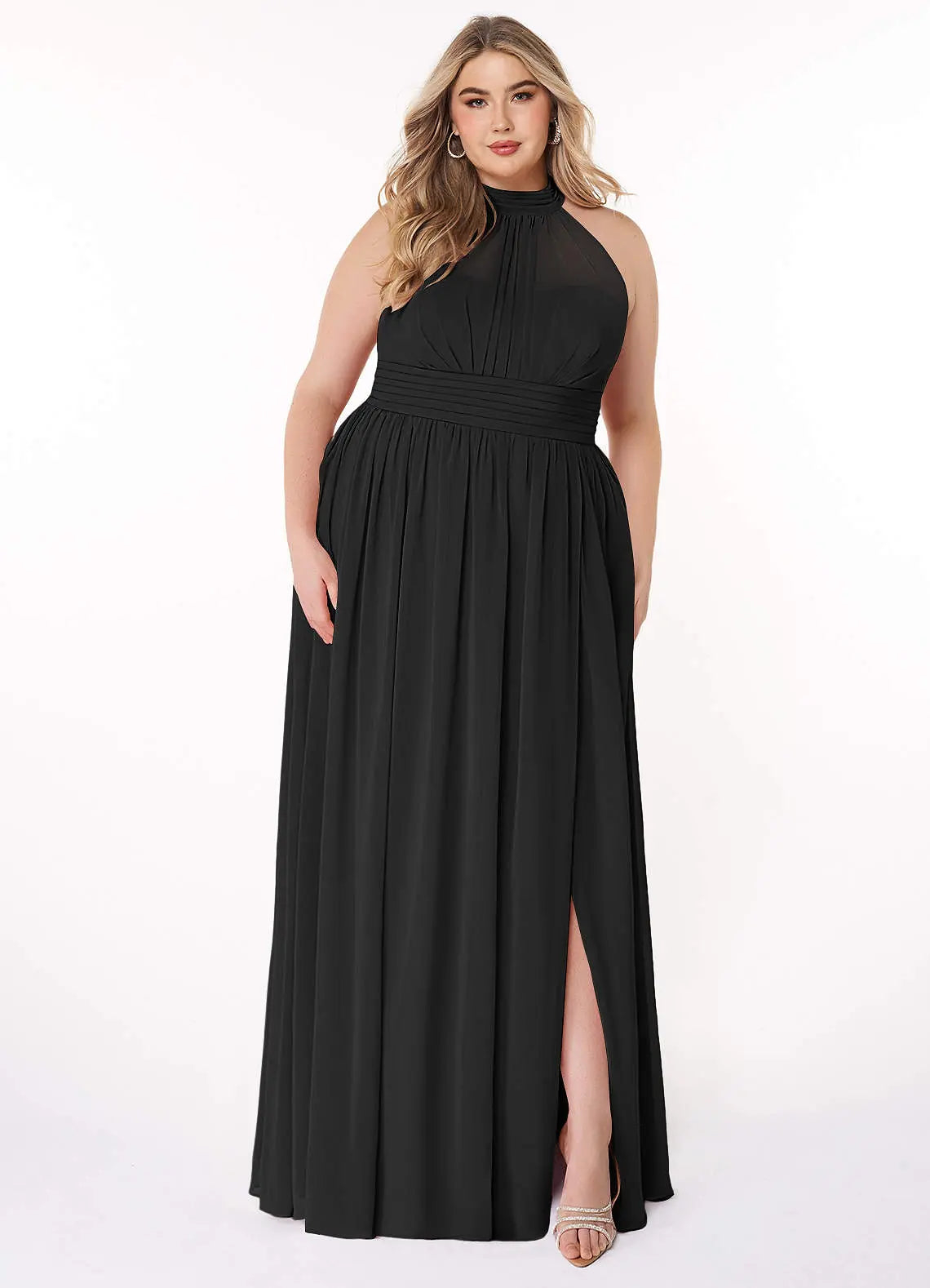 Iman A-Line Halter Chiffon Bridesmaid Dress