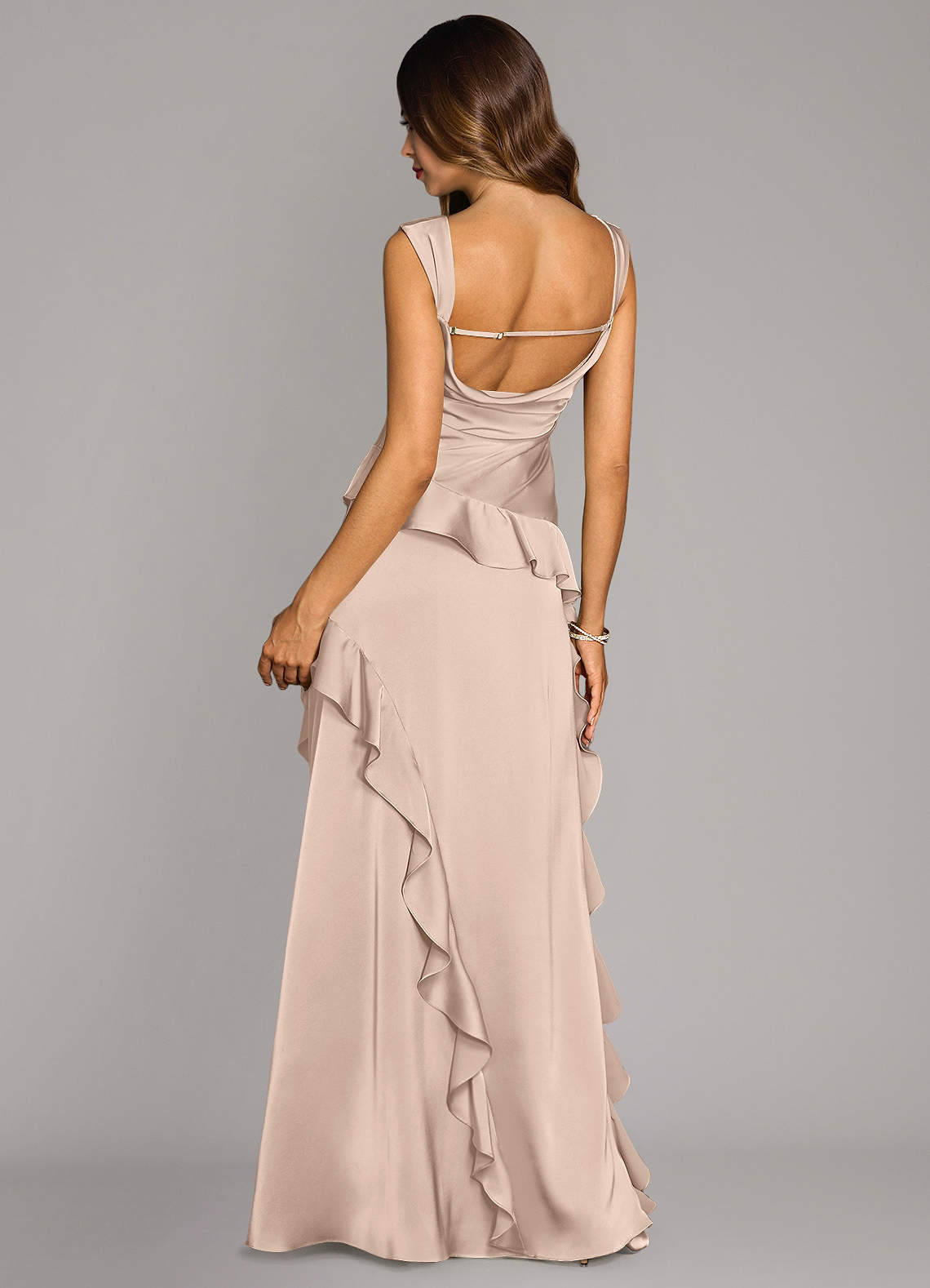 Sloane A-Line Sweetheart Stretch Satin Bridesmaid Dress in English Rose