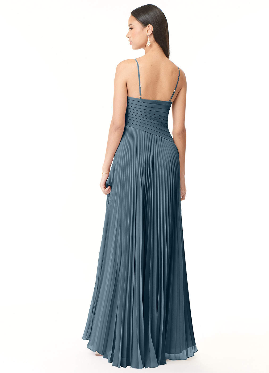 Vini A-Line V-Neck Chiffon Bridesmaid Dress in Twilight