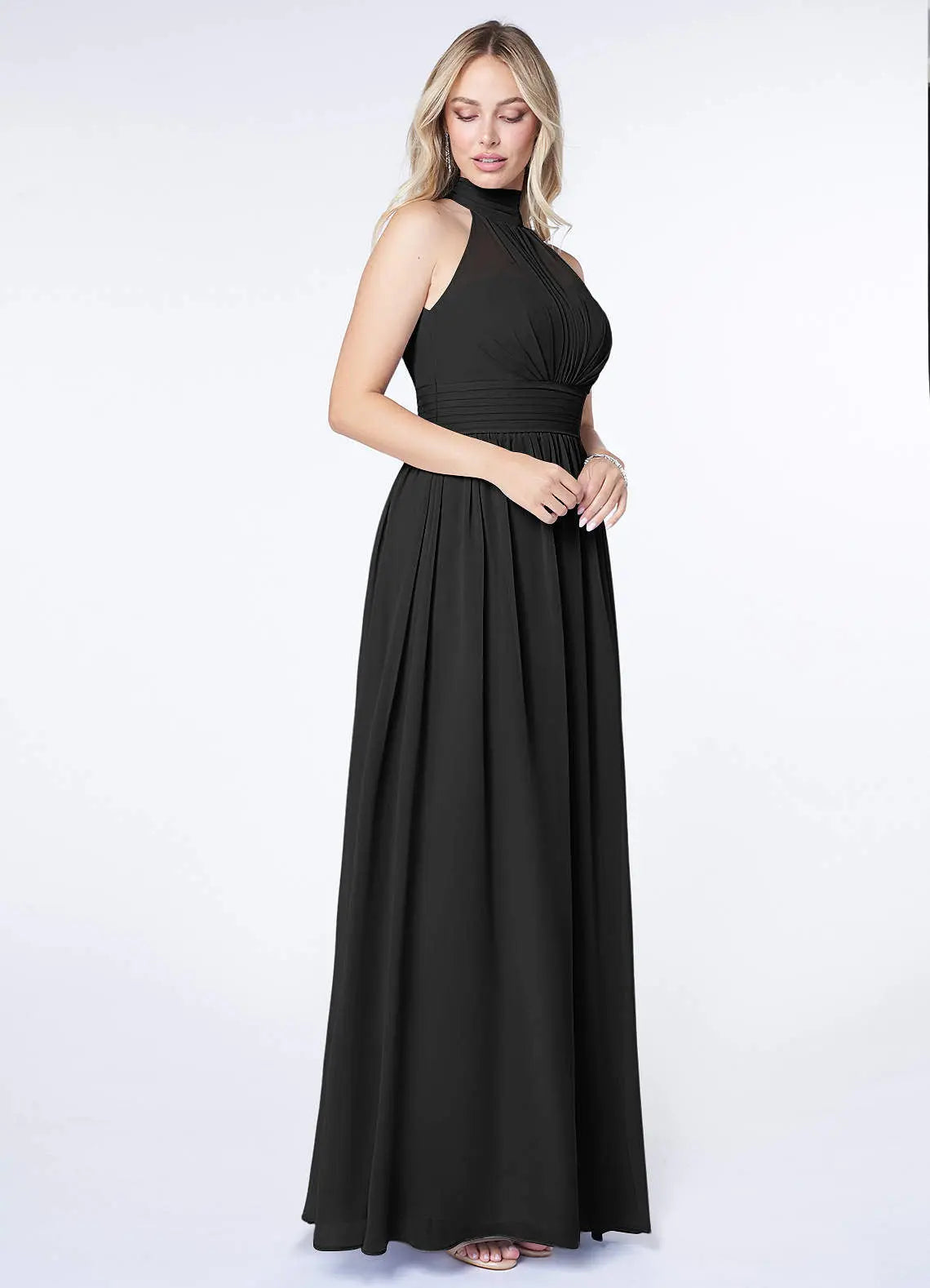 Iman A-Line Halter Chiffon Bridesmaid Dress