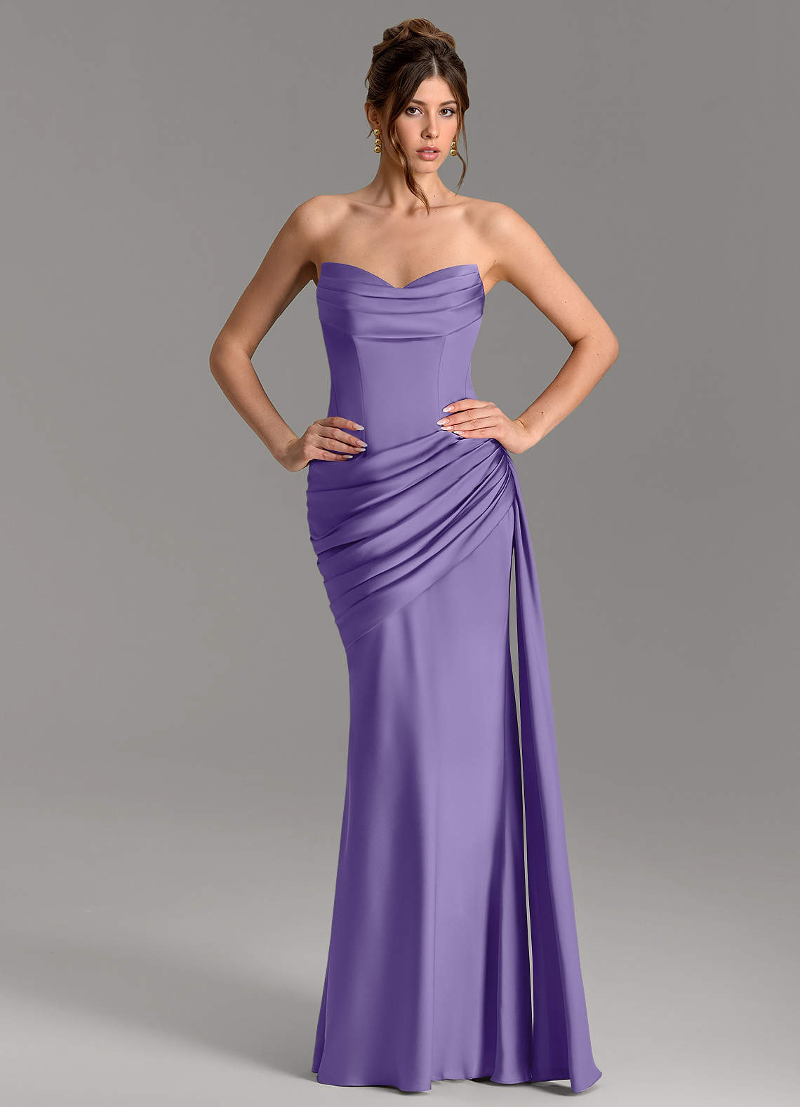 Zorah Mermaid Sweetheart Stretch Satin Bridesmaid Dress in Tahiti