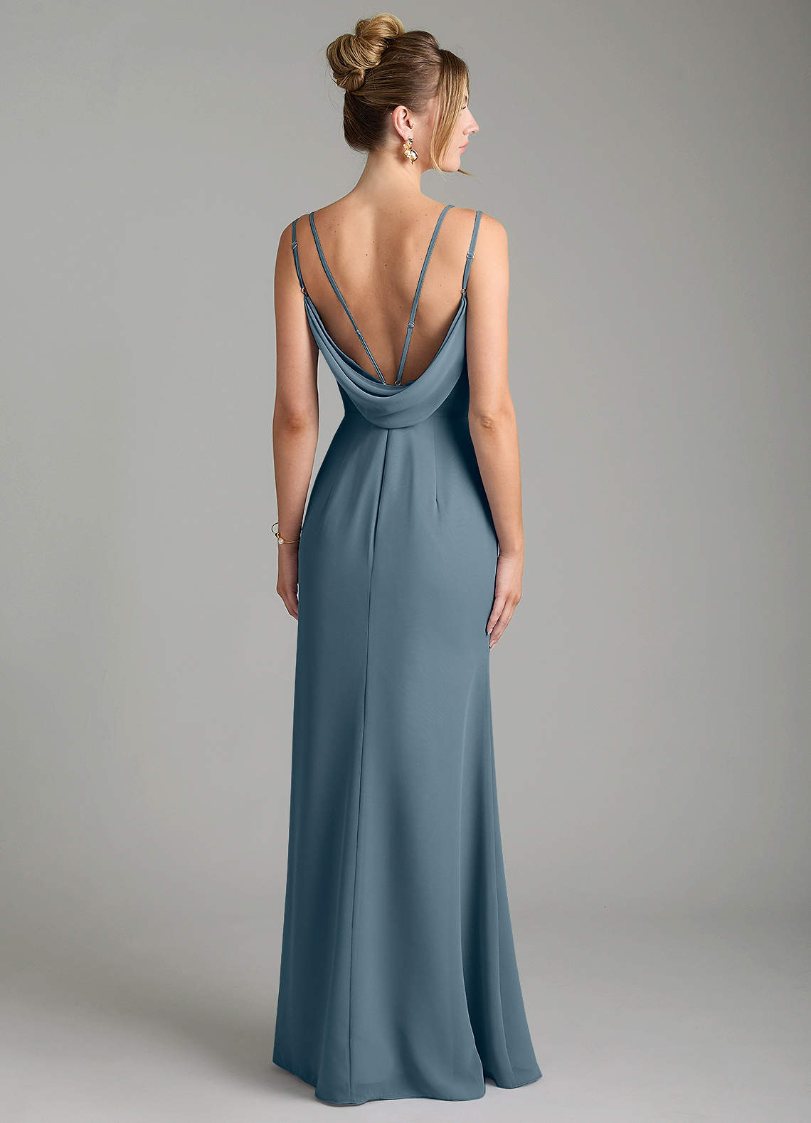 Egypt Sheath Sweetheart Chiffon Bridesmaid Dress in Twilight