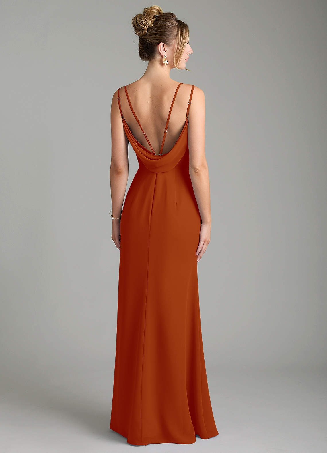 Egypt Sheath Sweetheart Chiffon Bridesmaid Dress in Paprika