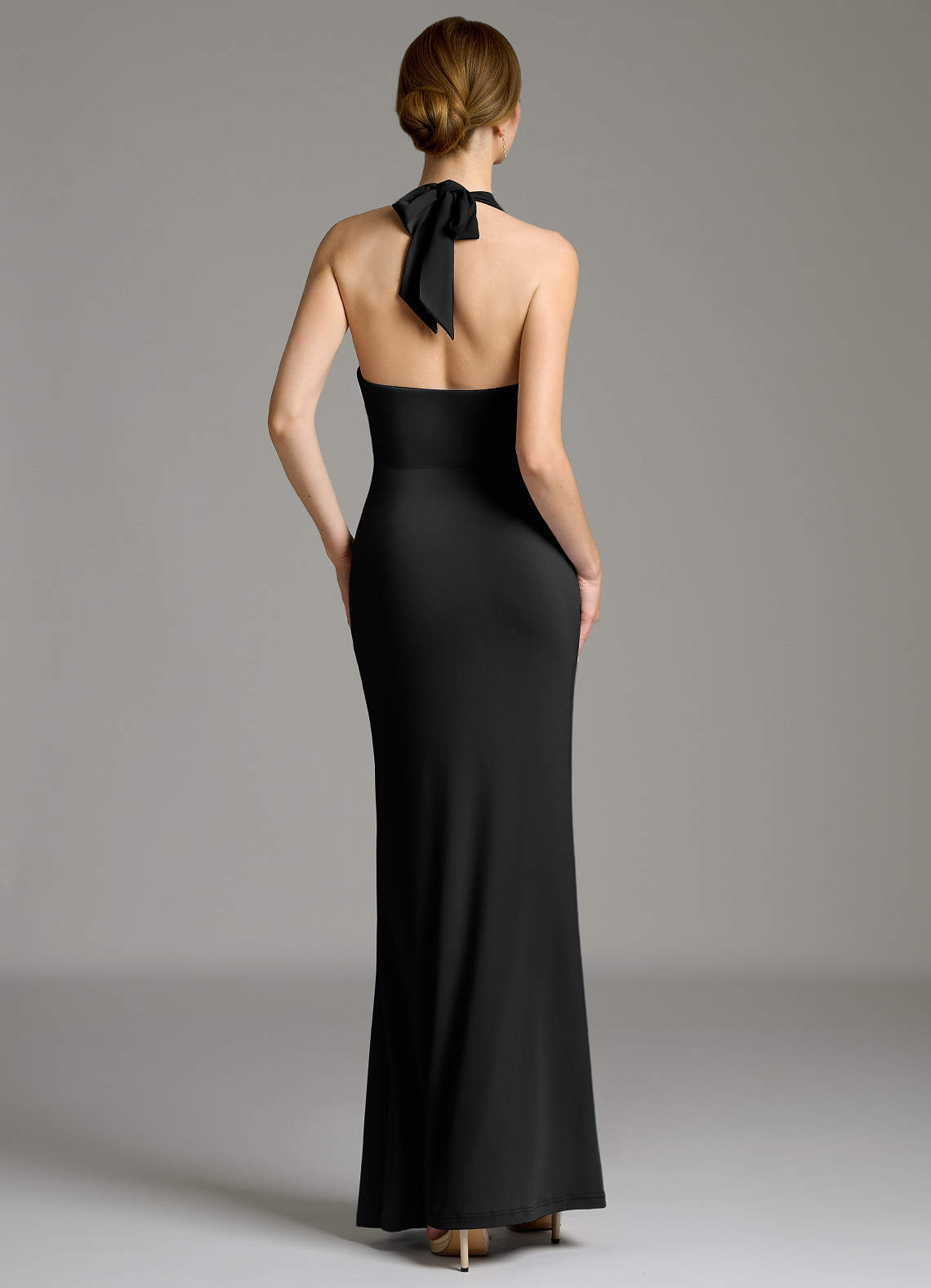 Raevynn Mermaid Halter Stretch Jersey Bridesmaid Dress