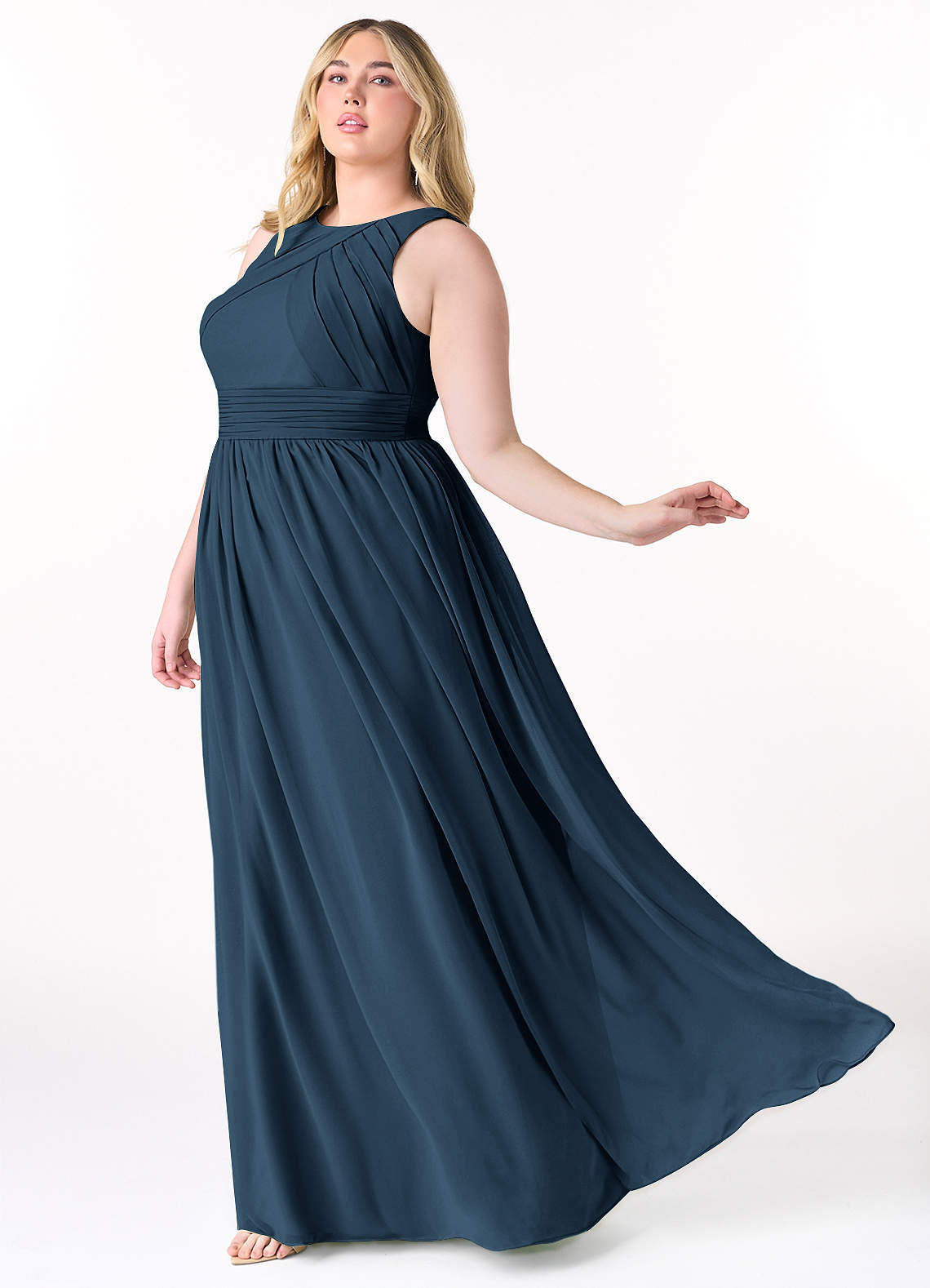 Harper A-Line Scoop-Neck Chiffon Bridesmaid Dress