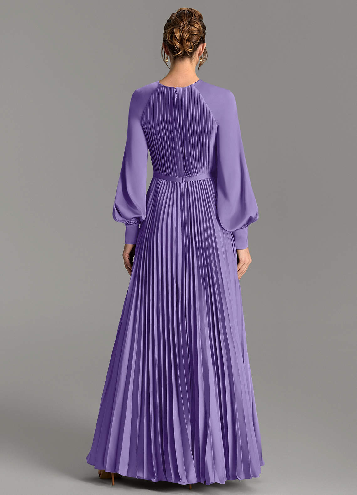 Grayson A-Line Scoop-Neck Stretch Satin Bridesmaid Dress in Tahiti