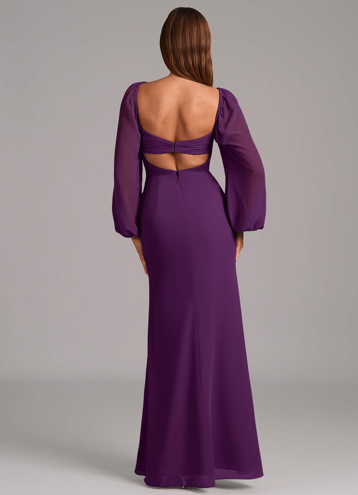 Brixley Mermaid Sweetheart Chiffon Bridesmaid Dress in Grape