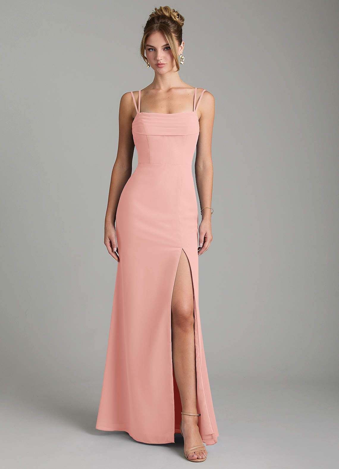 Egypt Sheath Sweetheart Chiffon Bridesmaid Dress in Rosette