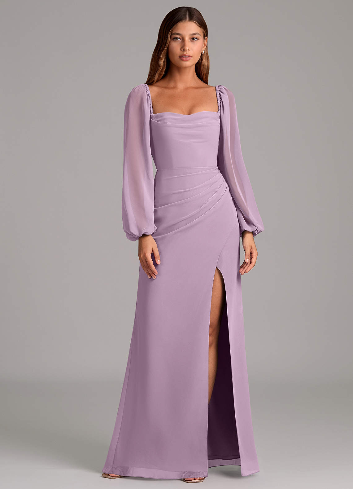 Brixley Mermaid Sweetheart Chiffon Bridesmaid Dress in Wisteria