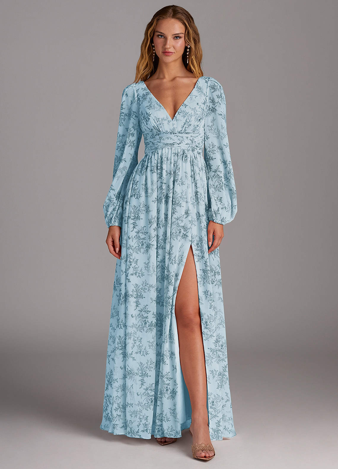 Norah A-Line V-Neck Chiffon Bridesmaid Dress