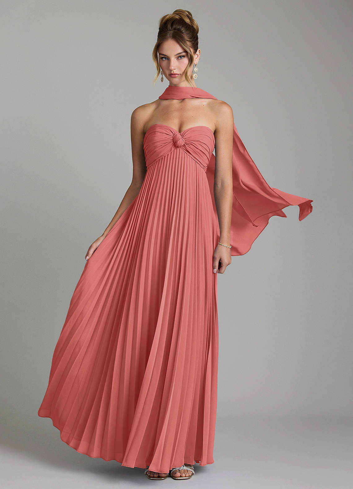 Tempest A-Line Sweetheart Chiffon Bridesmaid Dress in Antique Rose