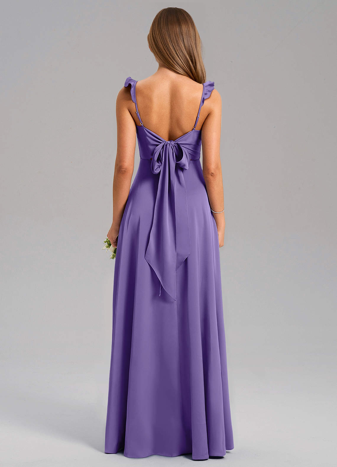 Everett A-Line V-Neck Chiffon Bridesmaid Dress in Tahiti