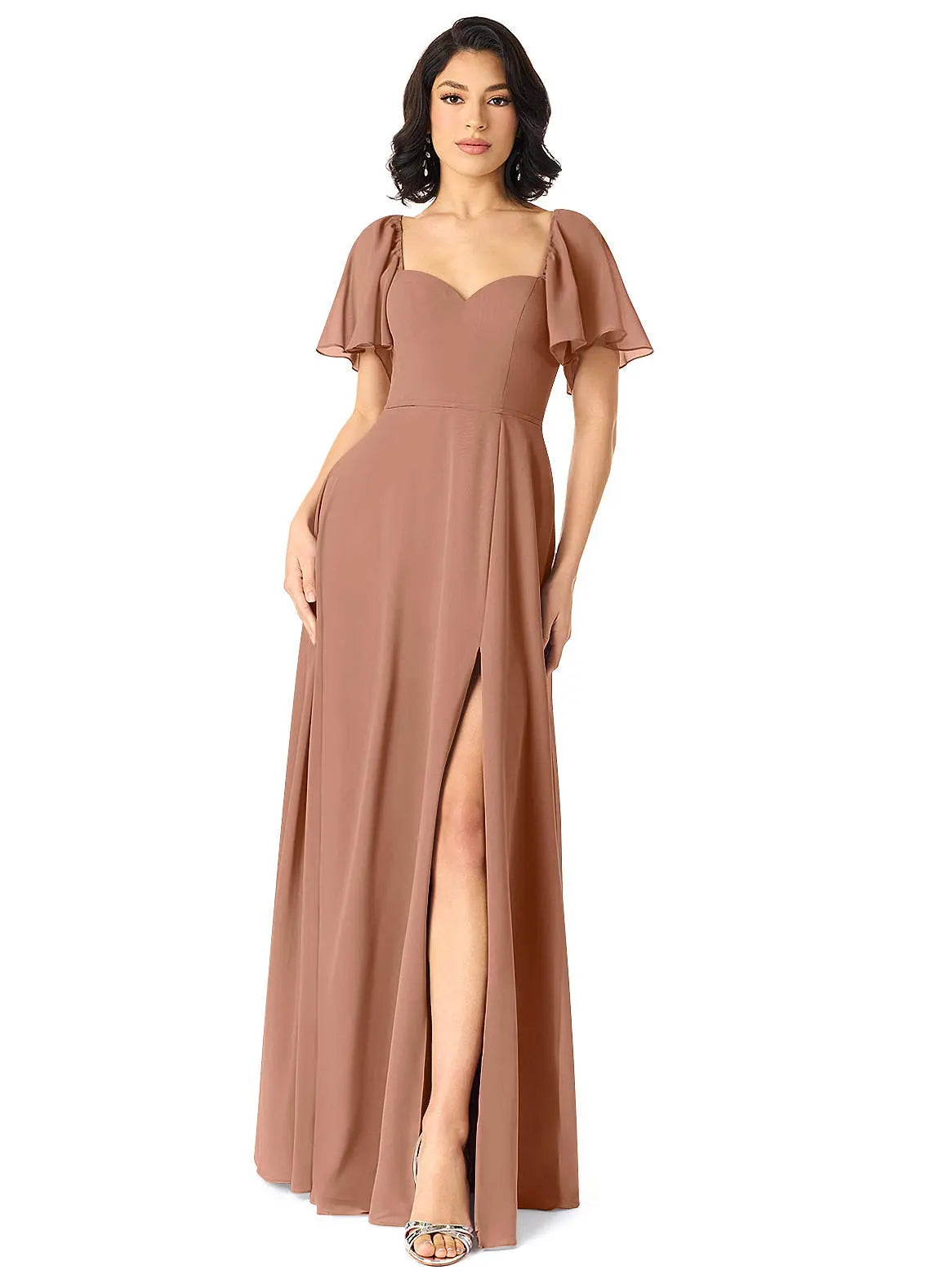 Chloe A-Line Sweetheart Chiffon Bridesmaid Dress in Lemon Sorbet