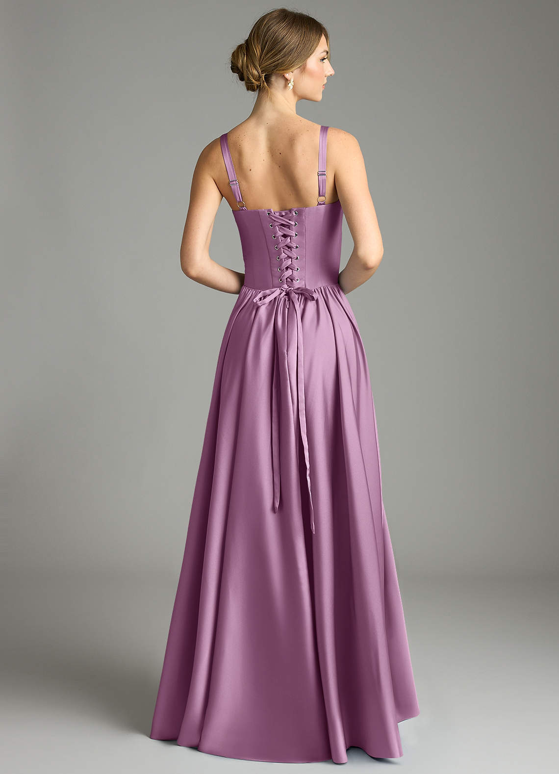 Evadina A-Line Sweetheart Stretch Satin Bridesmaid Dress in Wisteria