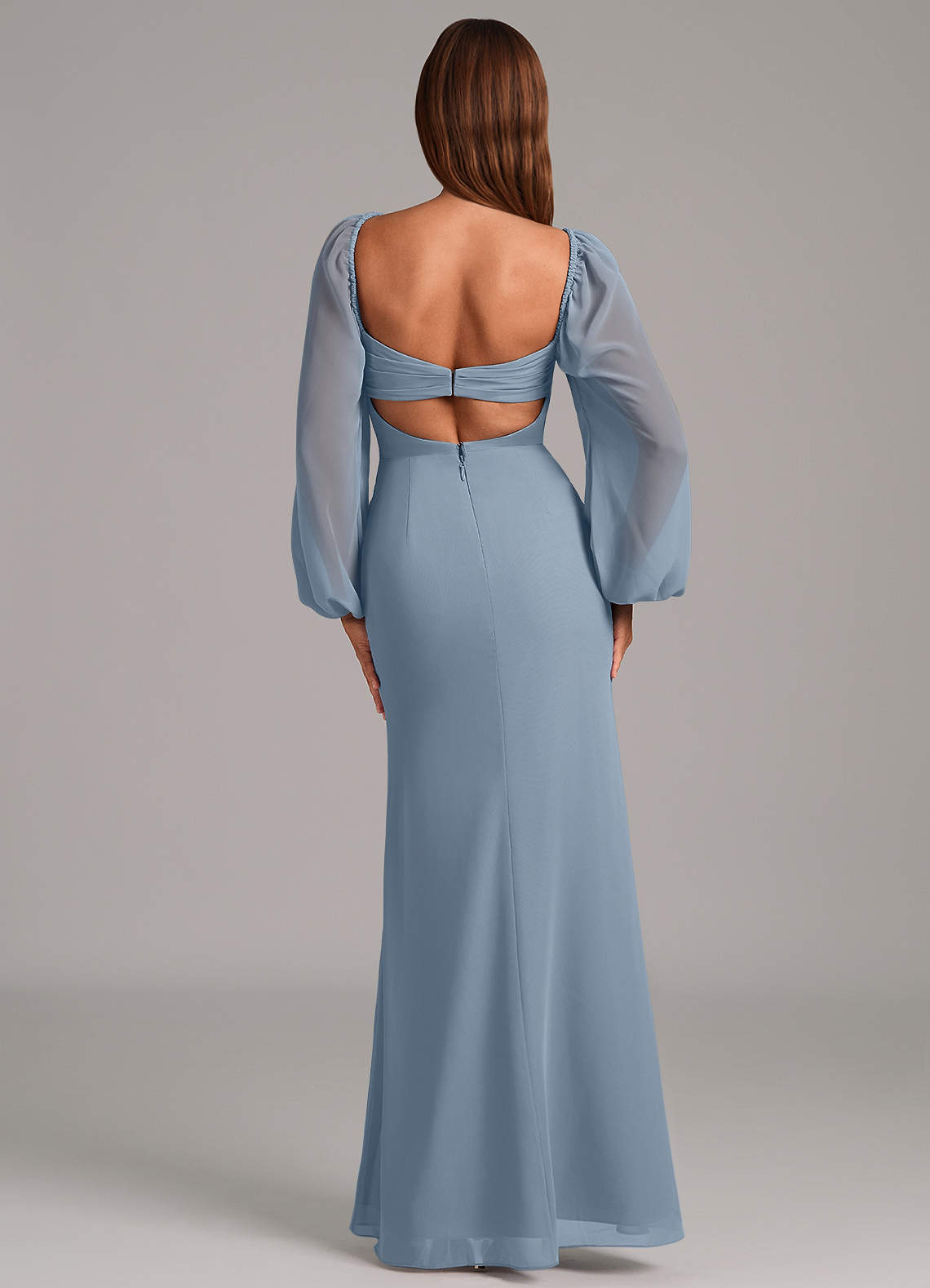 Brixley Mermaid Sweetheart Chiffon Bridesmaid Dress in dusty blue