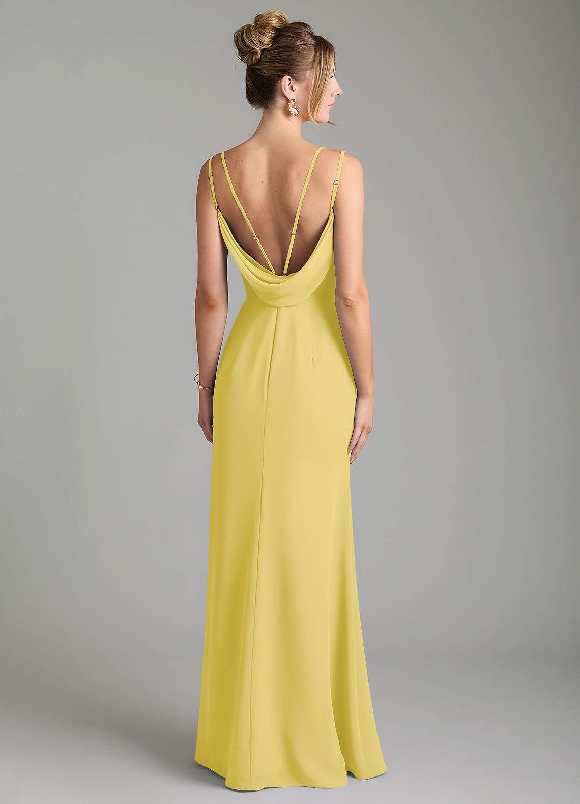 Egypt Sheath Sweetheart Chiffon Bridesmaid Dress in Canary