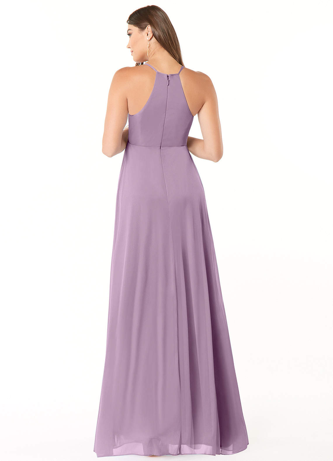 Annabelle A-Line V-Neck Mesh Bridesmaid Dress in Wisteria