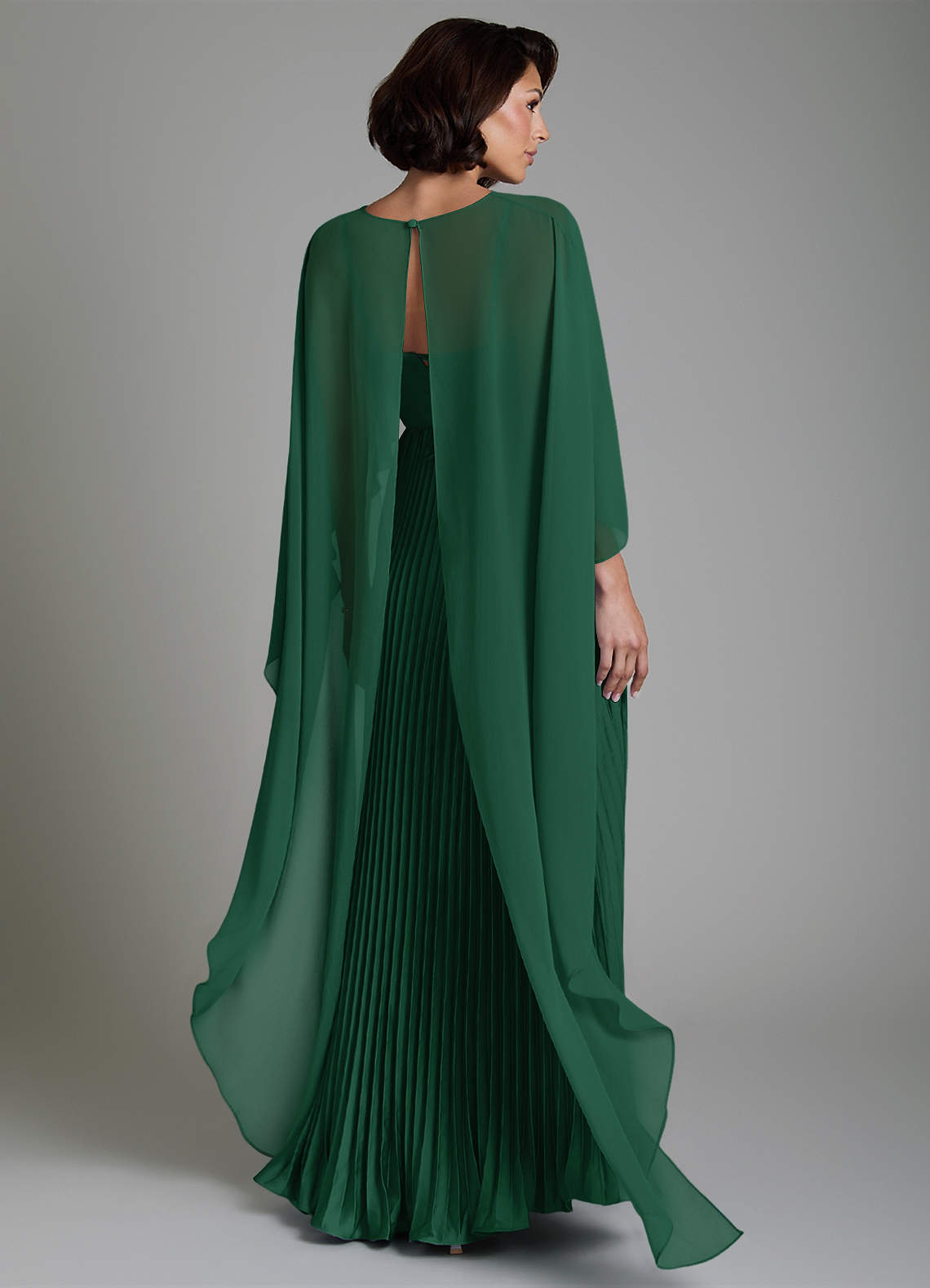 Micah A-Line Sweetheart Stretch Satin and Chiffon Bridesmaid Dress in Dark Green