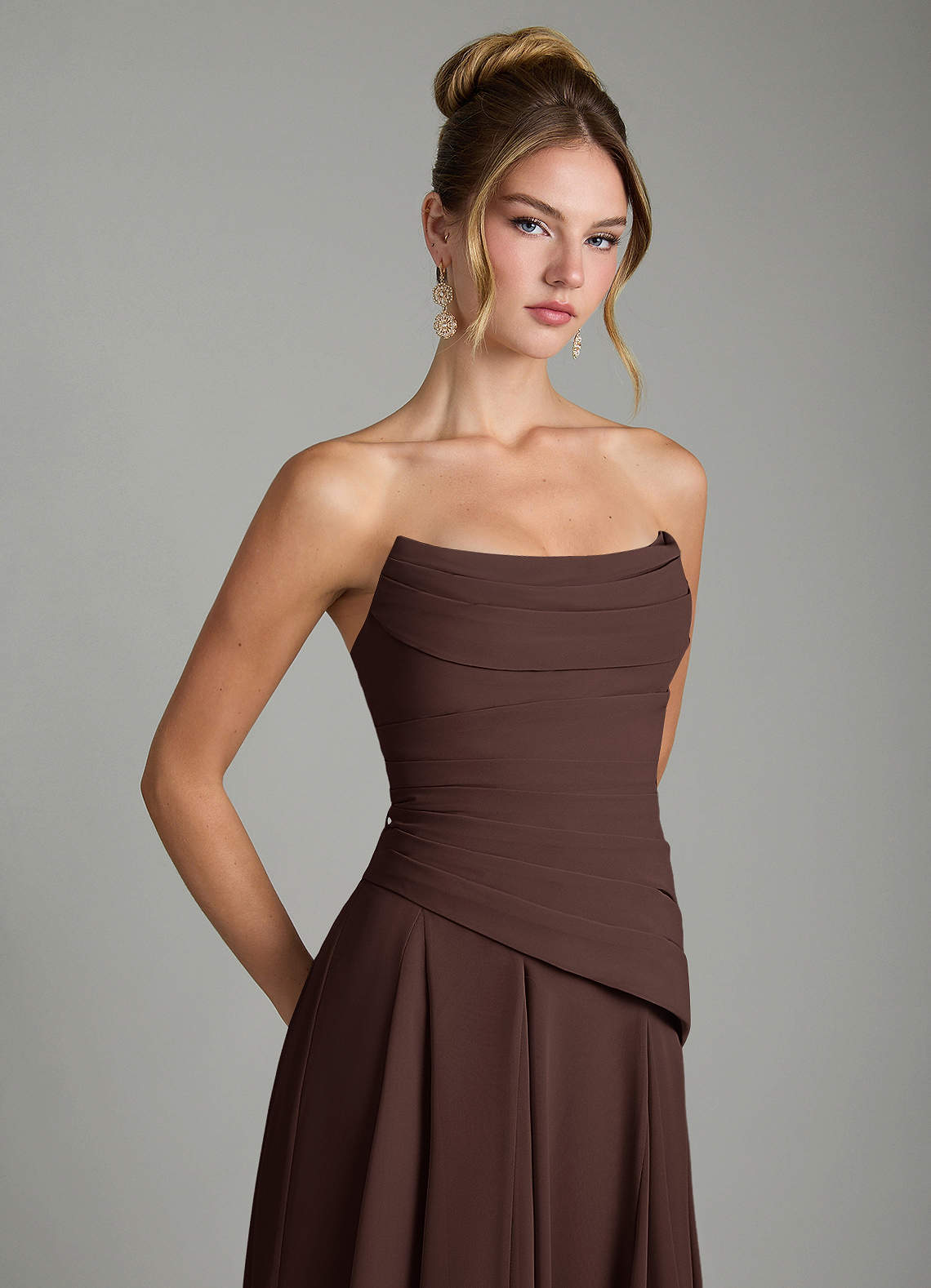 Gabriela A-Line Cowl-Neck Chiffon Bridesmaid Dress