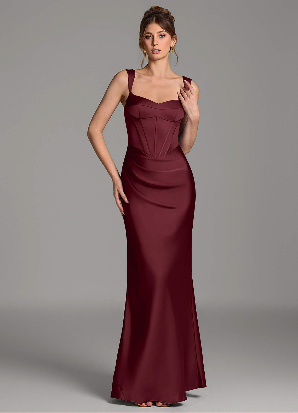 Mela Sheath Sweetheart Stretch Satin Bridesmaid Dress
