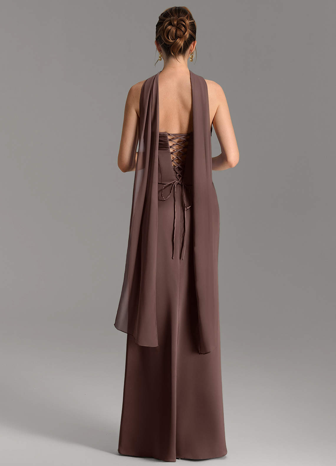Nicki Sheath Scoop-Neck Stretch Satin Bridesmaid Dress