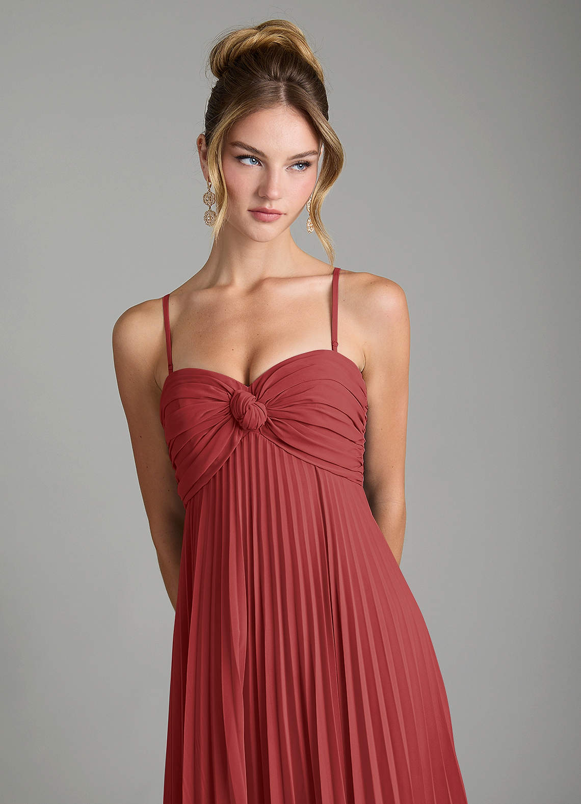 Tempest A-Line Sweetheart Chiffon Bridesmaid Dress in Rust