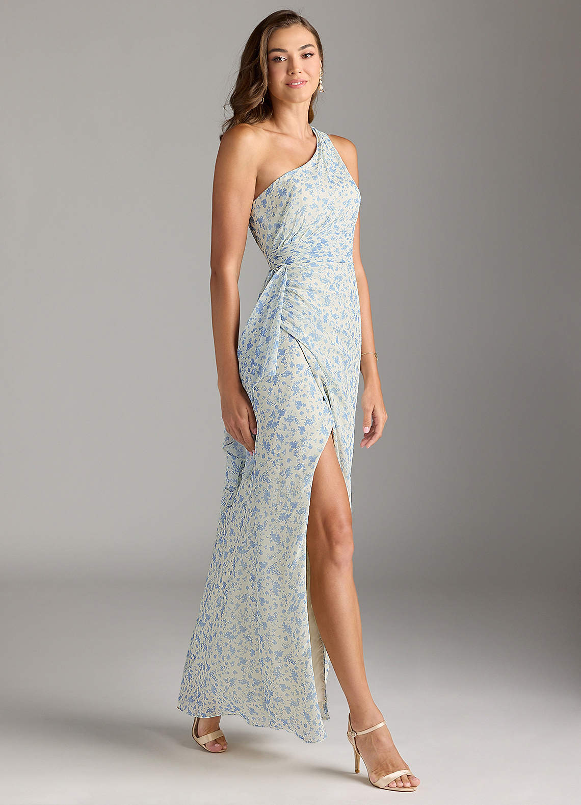 Blue And White Ditsy Floral