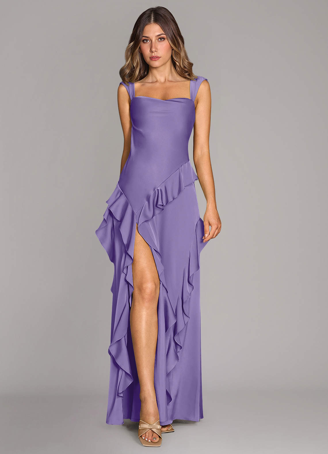 Sloane A-Line Sweetheart Stretch Satin Bridesmaid Dress in Tahiti