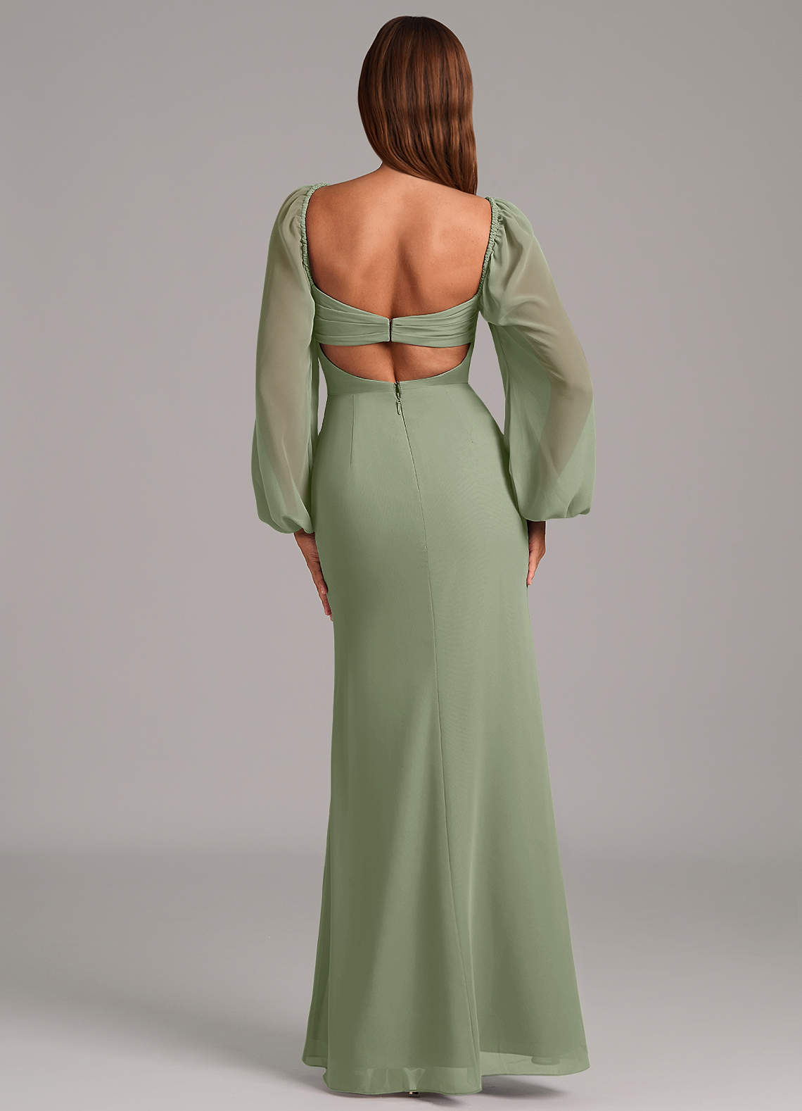 Brixley Mermaid Sweetheart Chiffon Bridesmaid Dress in Pistachio