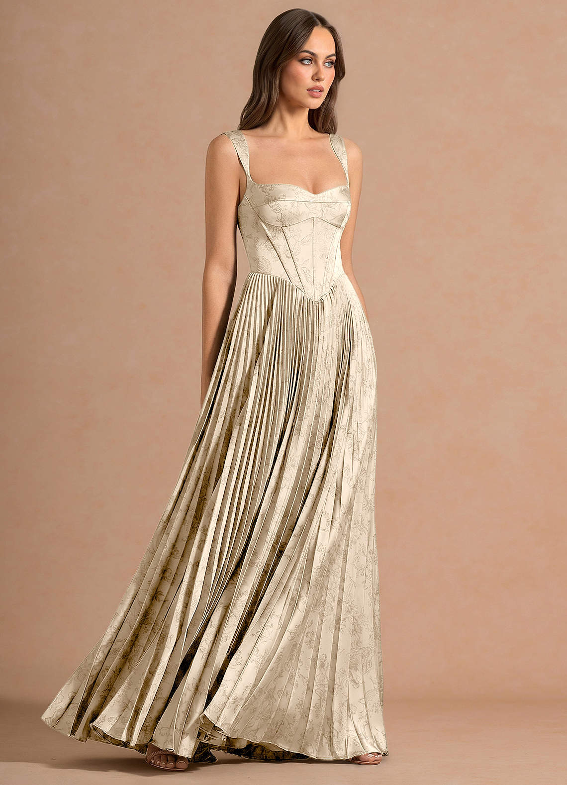 Isonelle A-Line Sweetheart Jacquard Wedding Guest Dress in Ivory