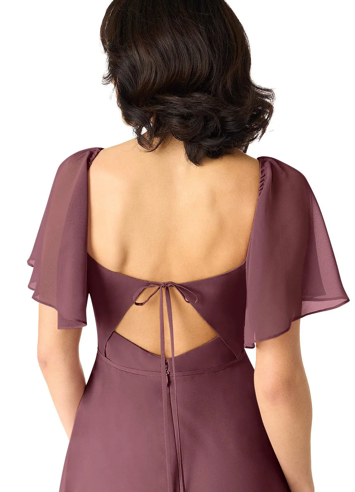 Chloe A-Line Sweetheart Chiffon Bridesmaid Dress in Sangria