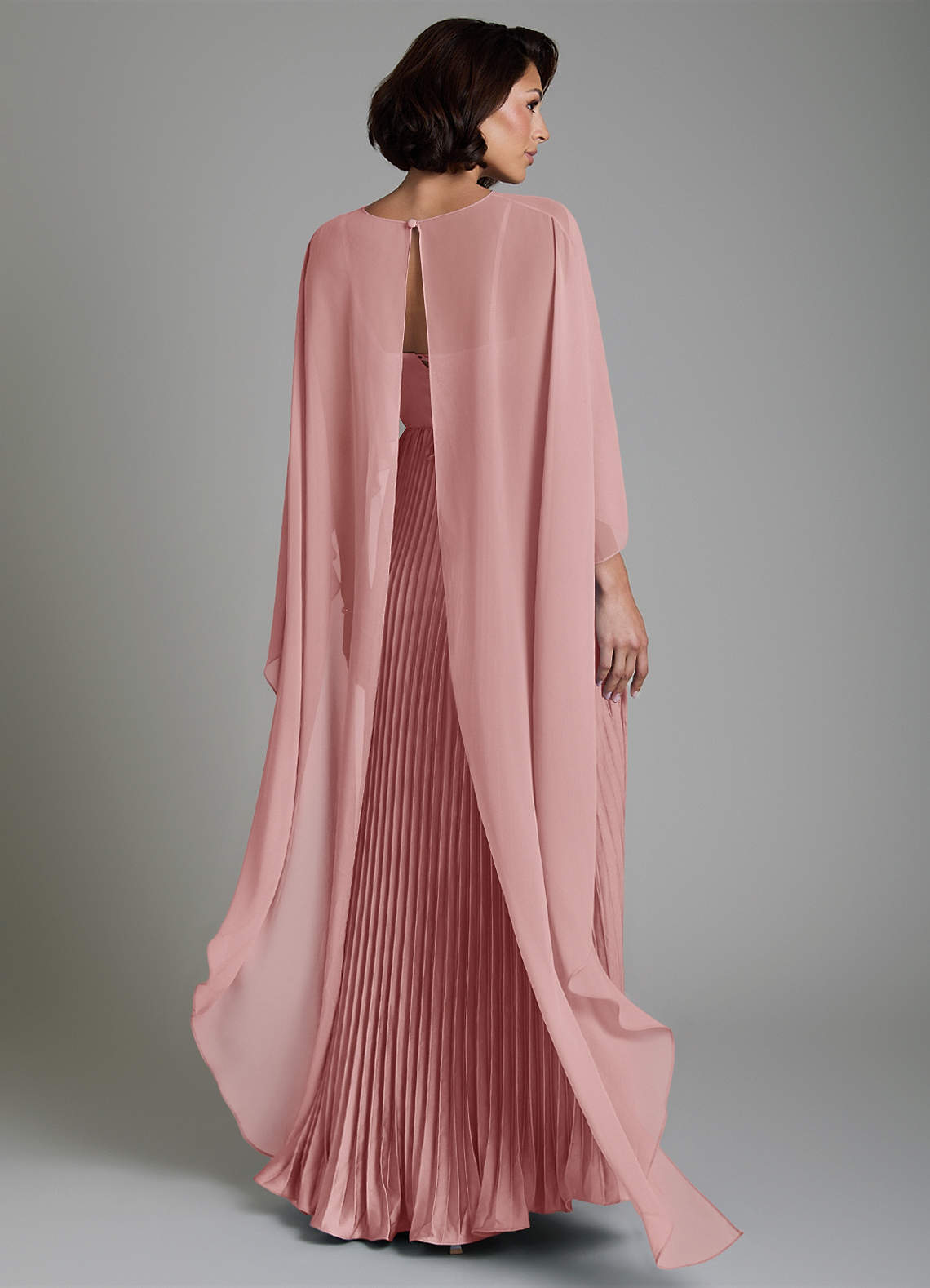 Micah A-Line Sweetheart Stretch Satin and Chiffon Bridesmaid Dress in dusty rose