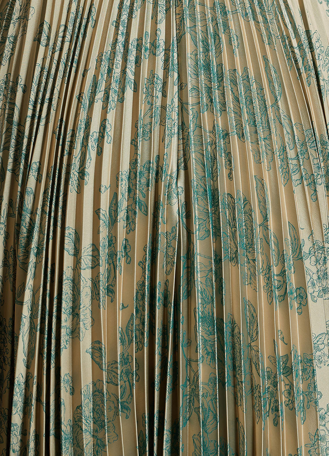 Vesper Pleated Knot-Neck Jacquard Wedding Guest Dress in Platinum Teal