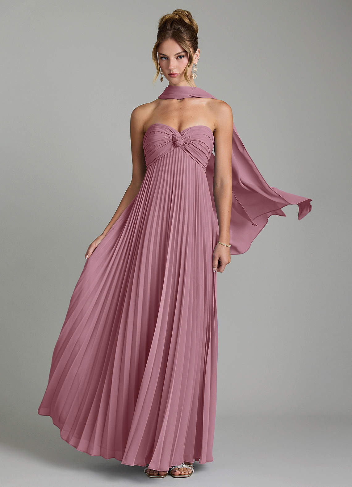 Tempest A-Line Sweetheart Chiffon Bridesmaid Dress in Vintage Mauve