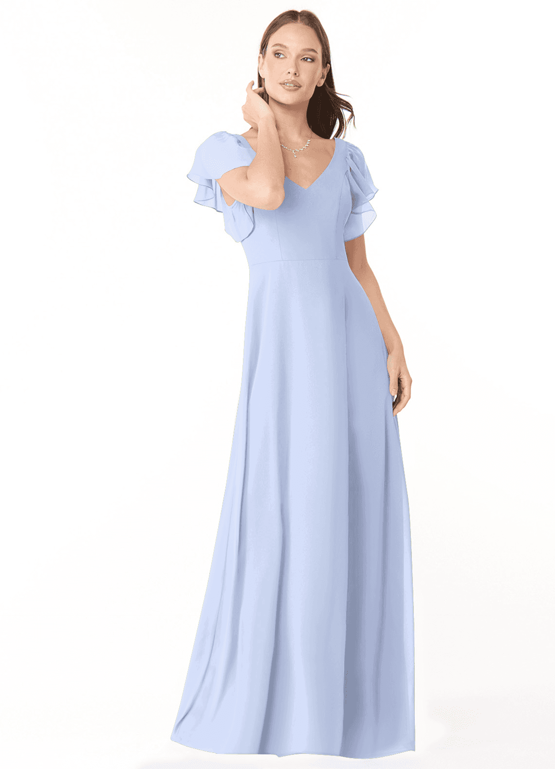 Syenna A-Line V-Neck Chiffon Bridesmaid Dress in Royal Blue
